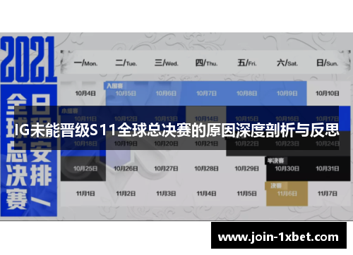 IG未能晋级S11全球总决赛的原因深度剖析与反思